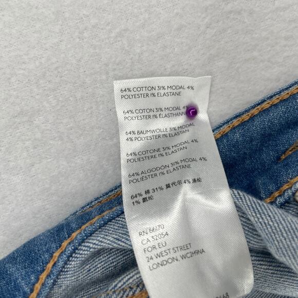 PILCRO Jeans 29 ANTHROPOLOGIE High Waist Tapered Ankle Light Wash Denim Blue - Picture 11 of 16